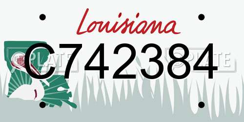 C742384 Louisiana License Plate