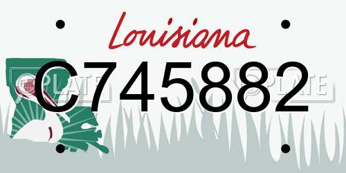 C745882 Louisiana License Plate