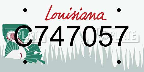 C747057 Louisiana License Plate