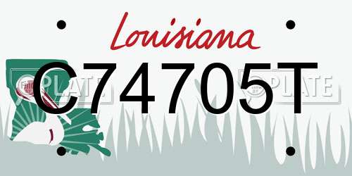 C74705T Louisiana License Plate