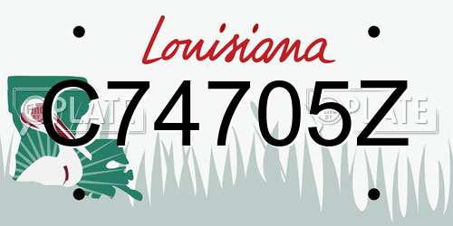 C74705Z Louisiana License Plate