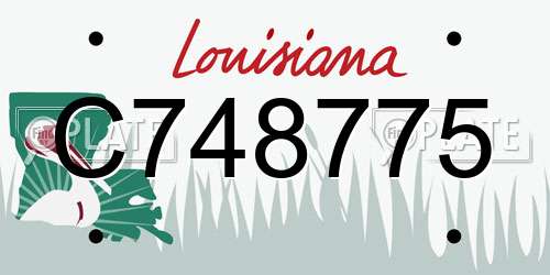 C748775 Louisiana License Plate