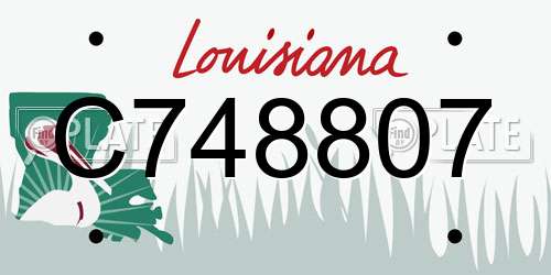 C748807 Louisiana License Plate