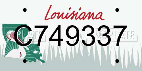 C749337 Louisiana License Plate