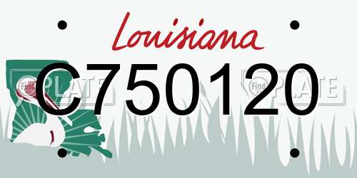C750120 Louisiana License Plate