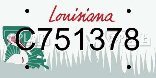 C751378 Louisiana License Plate