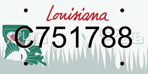 C751788 Louisiana License Plate