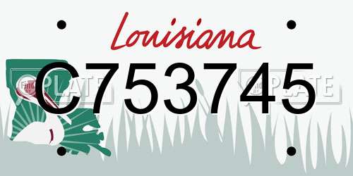 C753745 Louisiana License Plate