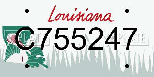 C755247 Louisiana License Plate