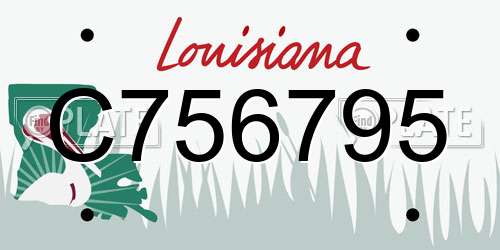 C756795 Louisiana License Plate