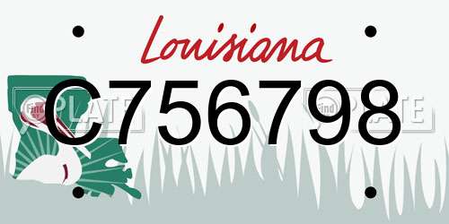 C756798 Louisiana License Plate