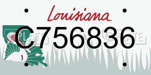 C756836 Louisiana License Plate