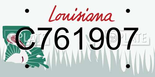 C761907 Louisiana License Plate