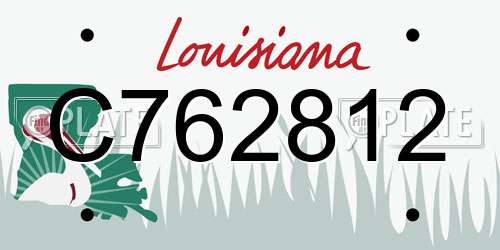 C762812 Louisiana License Plate