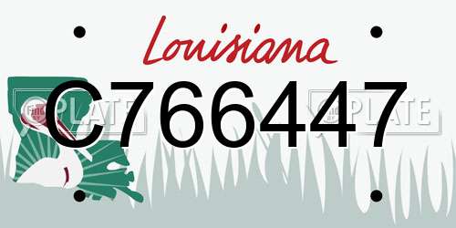 C766447 Louisiana License Plate