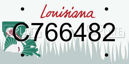C766482 Louisiana License Plate