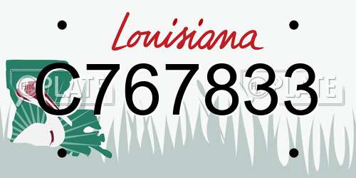 C767833 Louisiana License Plate