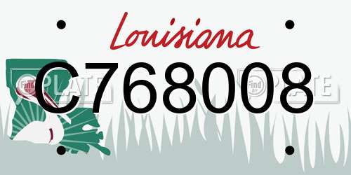 C768008 Louisiana License Plate