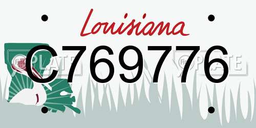 C769776 Louisiana License Plate