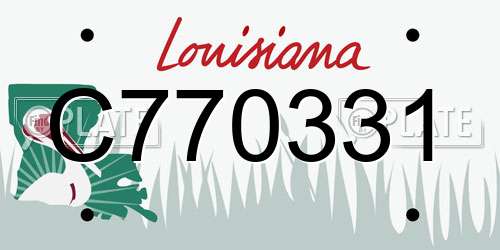 C770331 Louisiana License Plate