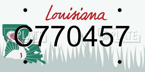 C770457 Louisiana License Plate