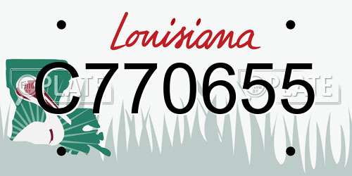 C770655 Louisiana License Plate