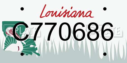 C770686 Louisiana License Plate