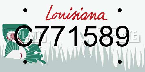C771589 Louisiana License Plate