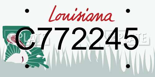 C772245 Louisiana License Plate