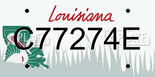 C77274E Louisiana License Plate