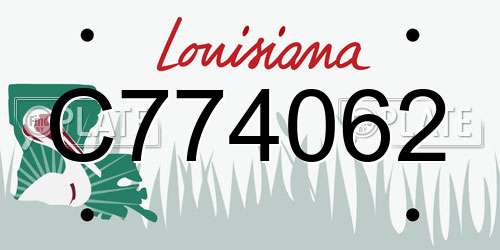 C774062 Louisiana License Plate