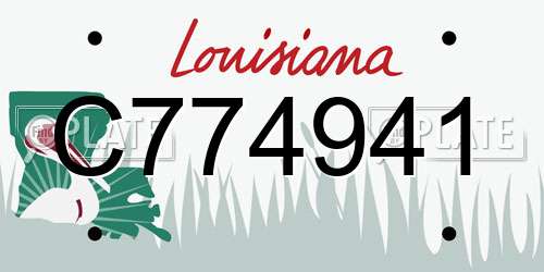 C774941 Louisiana License Plate
