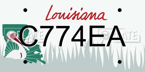 C774EA Louisiana License Plate