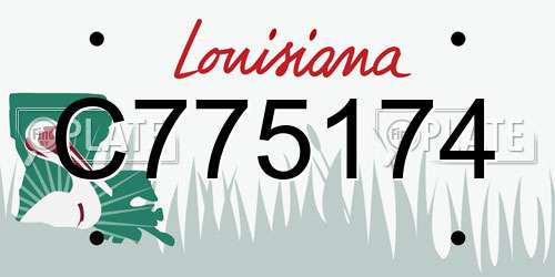 C775174 Louisiana License Plate