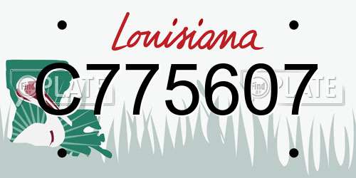 C775607 Louisiana License Plate