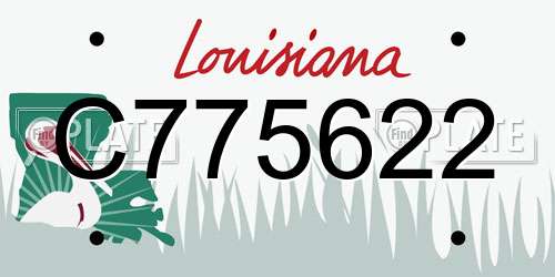 C775622 Louisiana License Plate