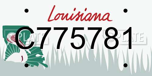 C775781 Louisiana License Plate