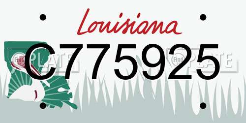 C775925 Louisiana License Plate
