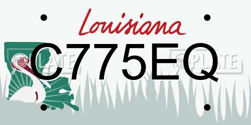 C775EQ Louisiana License Plate