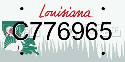 C776965 Louisiana License Plate