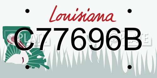 C77696B Louisiana License Plate