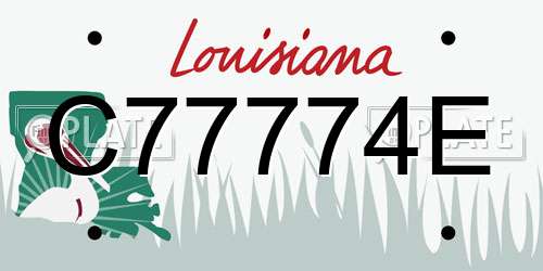 C77774E Louisiana License Plate