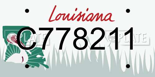 C778211 Louisiana License Plate