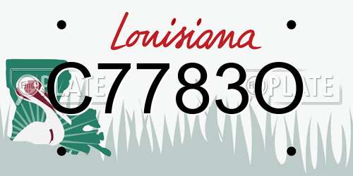 C7783O Louisiana License Plate