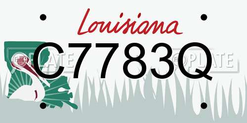 C7783Q Louisiana License Plate