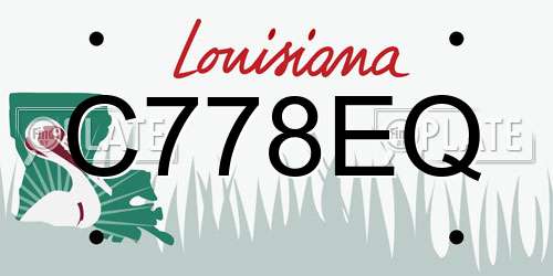 C778EQ Louisiana License Plate
