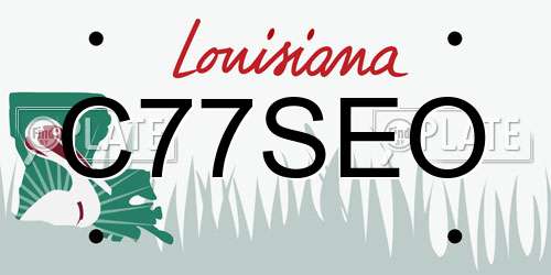 C77SEO Louisiana License Plate