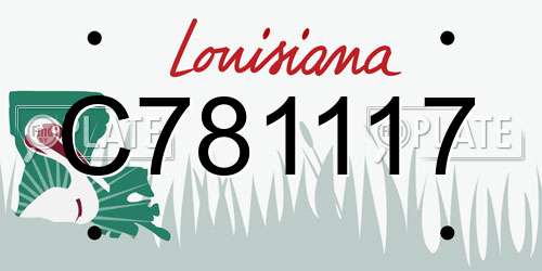 C781117 Louisiana License Plate