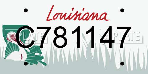 C781147 Louisiana License Plate
