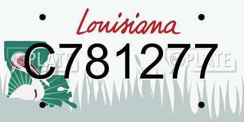 C781277 Louisiana License Plate
